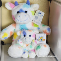 Build-A-Bear Splatter Cow & Mini Beans Cow Easter Spots Pastel Build A Bear