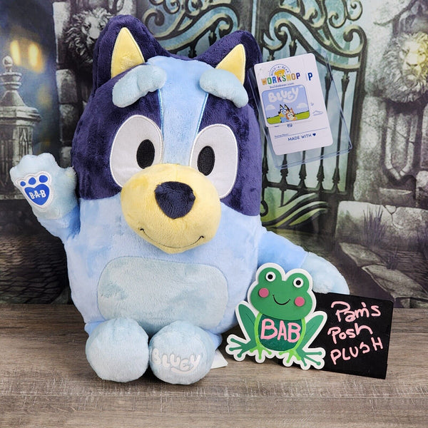 Build A Bear Bluey 2 SOUNDS Stuffed Animal Plush 5 in 1 &  Theme Song Boxes