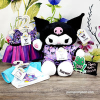 New Build A Bear Sanrio KUROMI Kawaii Hello Kitty Sanrio Dress & Sleeper Plush