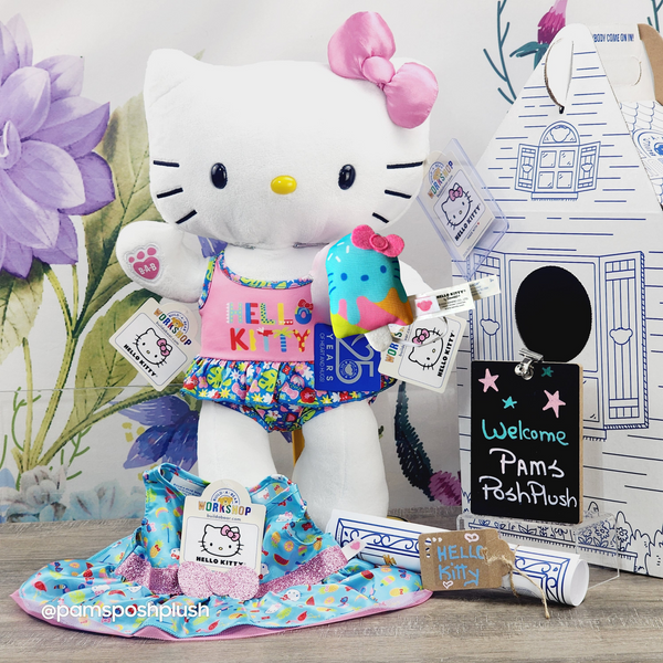 Build A Bear Sanrio Hello Kitty 25th Anniversary Christmas Dress Pajam –  PamsPoshPlush