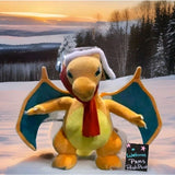 Build A Bear Giant CHARIZARD 2ft Pokemon Plush, Hat, Scarf Jumbo Nintendo