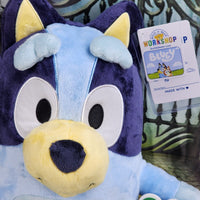 Build A Bear Bluey 2 SOUNDS Stuffed Animal Plush 5 in 1 &  Theme Song Boxes