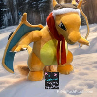 Build A Bear Giant CHARIZARD 2ft Pokemon Plush, Hat, Scarf Jumbo Nintendo