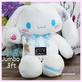 拼搭一只小熊 JUMBO Cinnamoroll 36 英寸带蝴蝶结 Hello Kitty 三丽鸥毛绒玩具