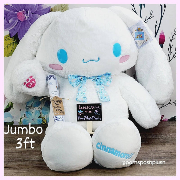 Build A Bear JUMBO Cinnamoroll 36" with Bow Hello Kitty Sanrio Plush