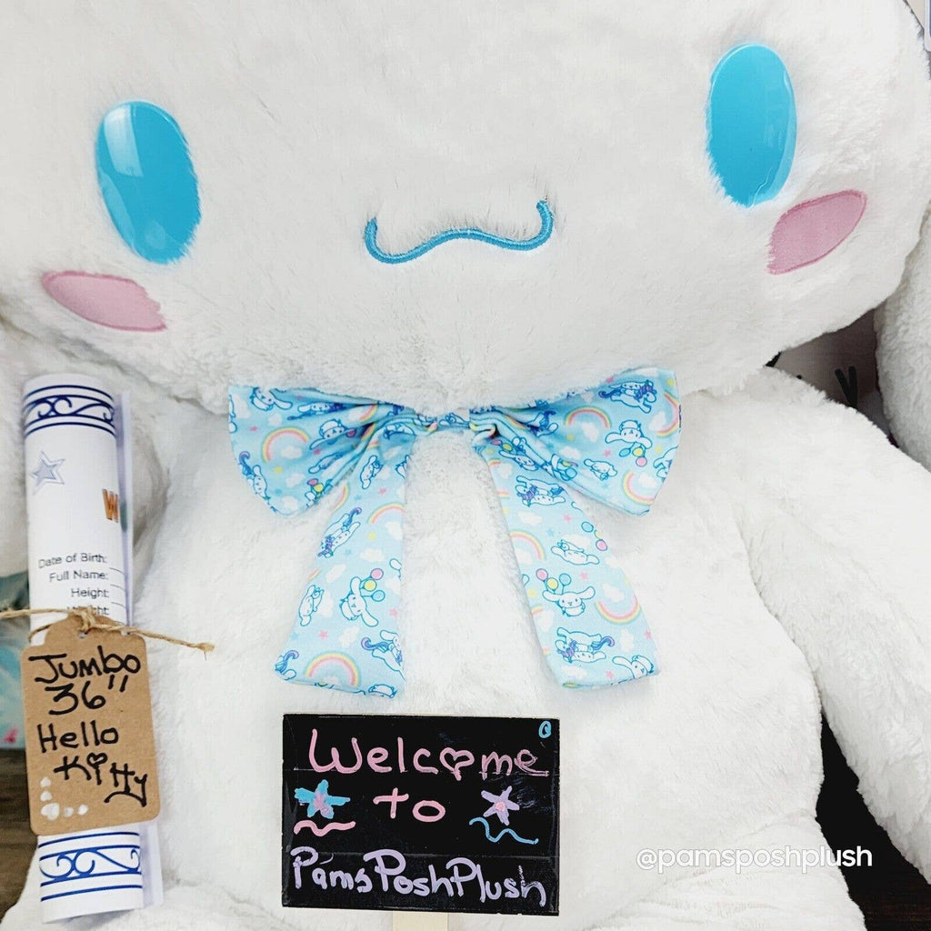 Build A Bear JUMBO Cinnamoroll 36" with Bow Hello Kitty Sanrio Plush