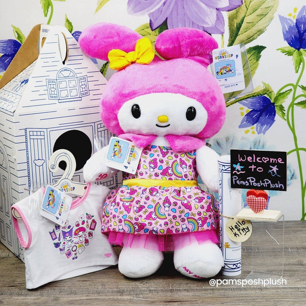 Build A Bear MY MELODY Kawaii Hello Kitty Sanrio Dress & Graphic T Shi PamsPoshPlush Build A Bear MY MELODY Kawaii Hello Kitty Sanrio Dress & Graphic T Shi PamsPoshPlush