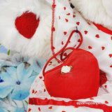 Build A Bear Hearts of Plenty Plush Heart Dress Purse Panties Magnetic Paws 1999