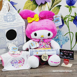 Build A Bear MY MELODY 卡哇伊 Hello Kitty 三丽鸥连衣裙和图案 T 恤毛绒玩具