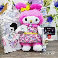 Build A Bear MY MELODY 卡哇伊 Hello Kitty 三丽鸥连衣裙和图案 T 恤毛绒玩具