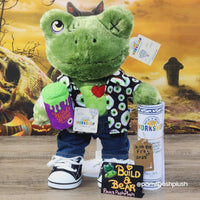 Build A Bear Zombie Frog Plush Halloween Eyeball Shirt, Witches Brew Clothes