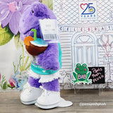 Build A Bear Purple Frog Plush with Ocean Vibe 2pc Outfit Bundle Clothes