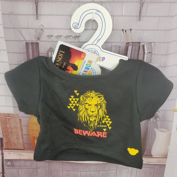 Build A Bear Scar BEWARE Shirt Disney Lion King Plush BAB T Tee