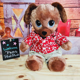 Build A Bear Sweet Hugs Puppy Dog Brown Plush Hawaiian Shirt & Shirts Clothes