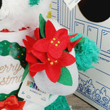 Build a Bear Christmas Holiday Festive Fun Panda Plush Poinsettia Wristie New with Tags